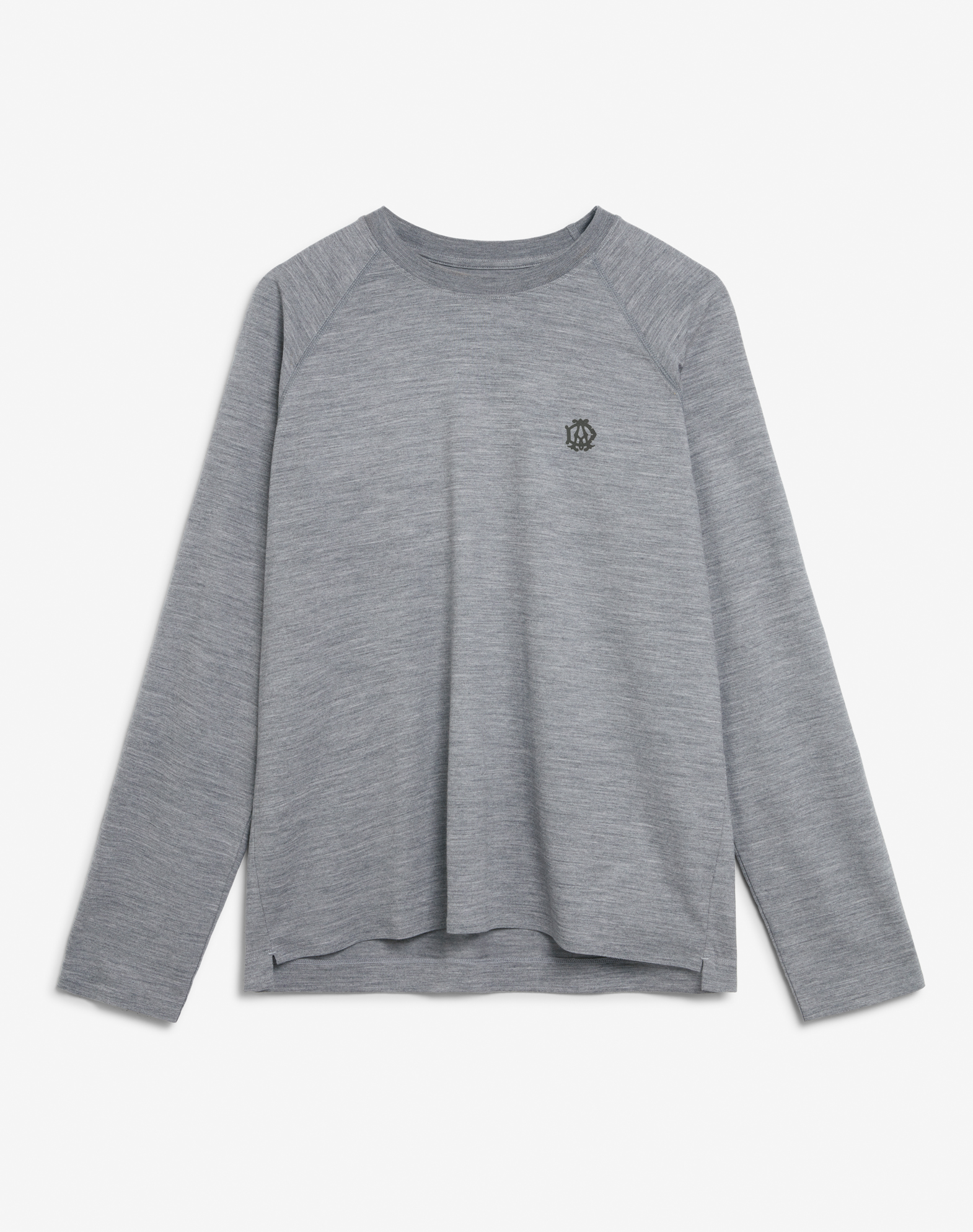 Dunhill Athluxury Wool Long Sleeve T-shirt In Grey