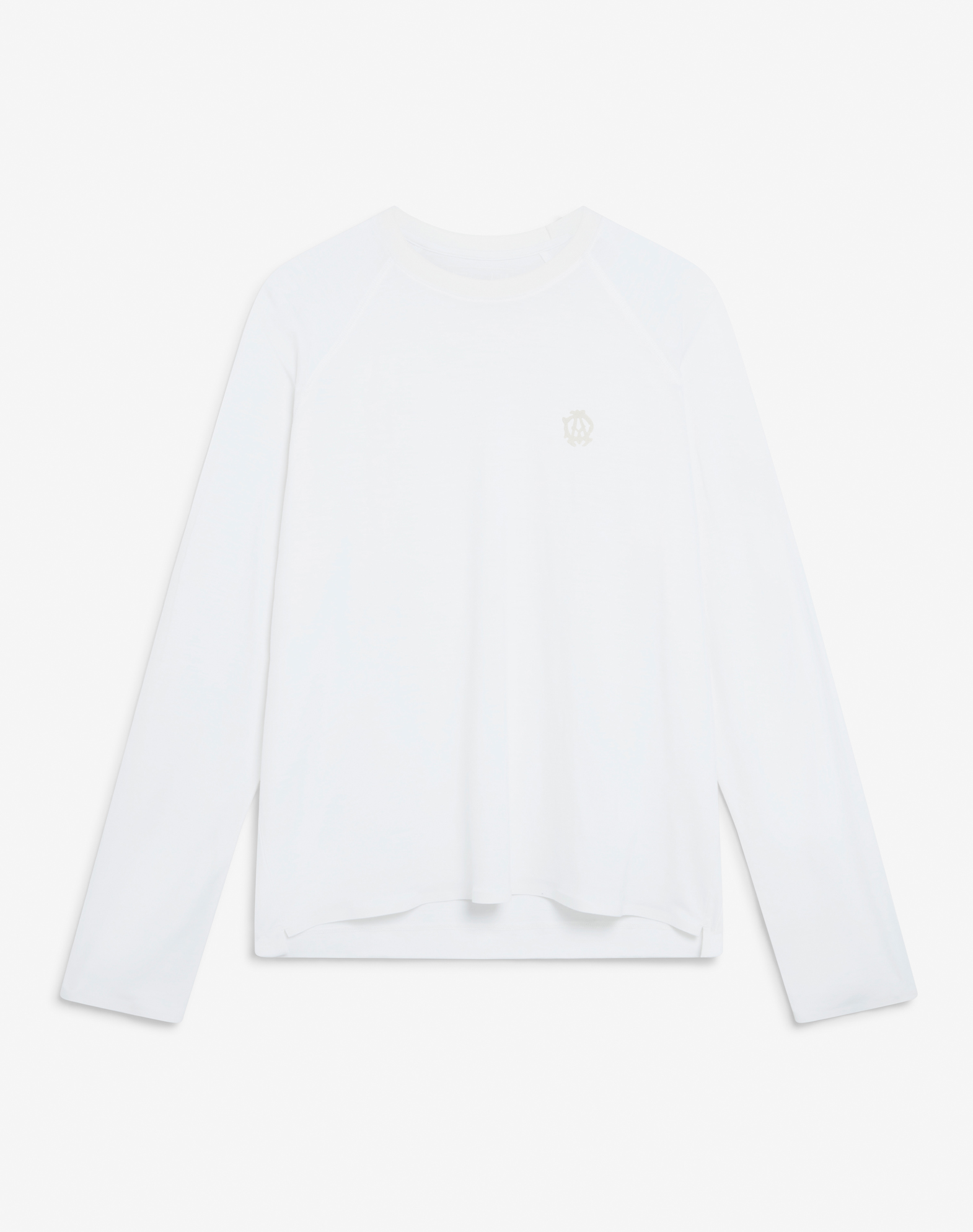 Dunhill Athluxury Wool Long Sleeve T-shirt In White