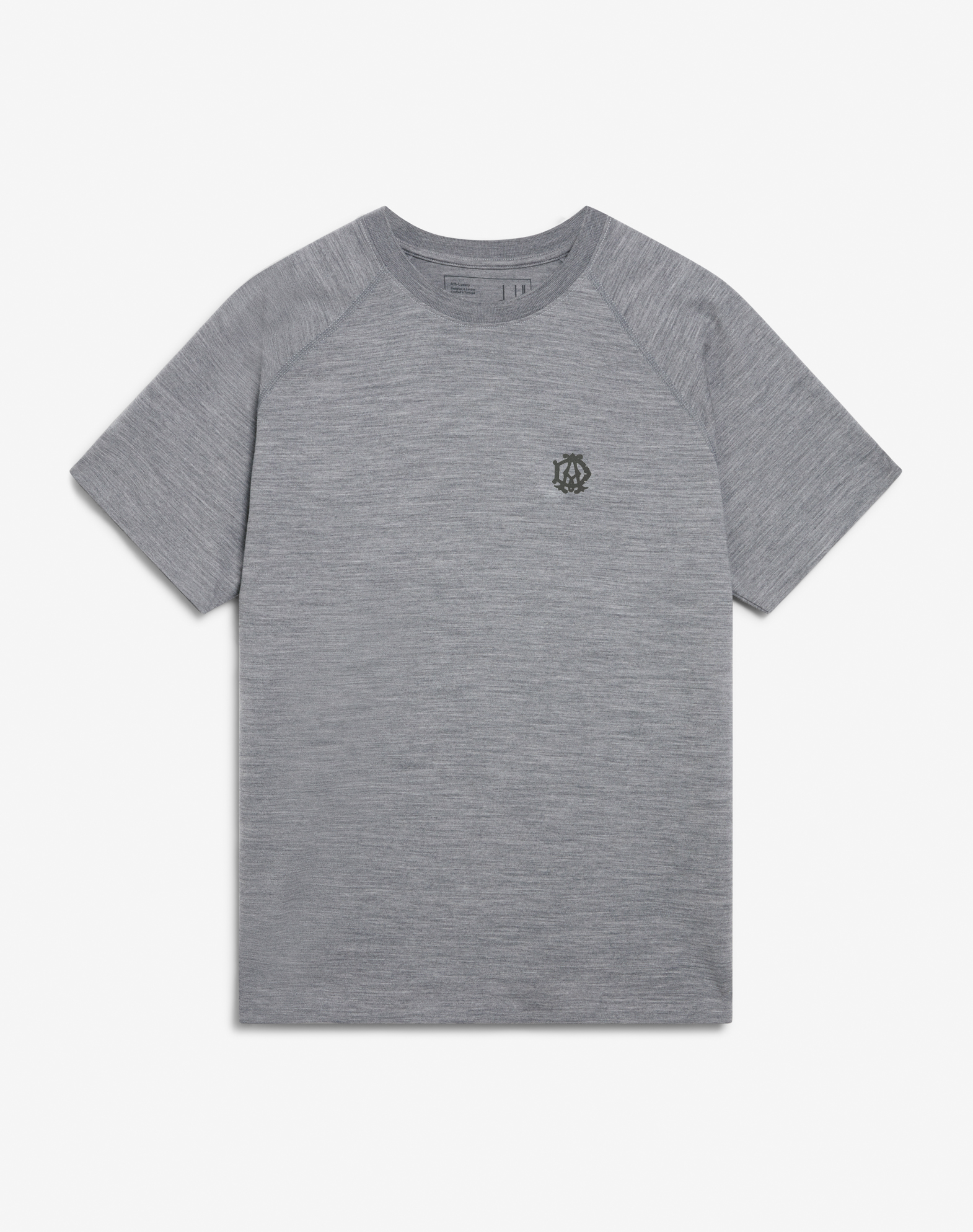 Dunhill Athluxury Wool Short Sleeve T-shirt In Grey