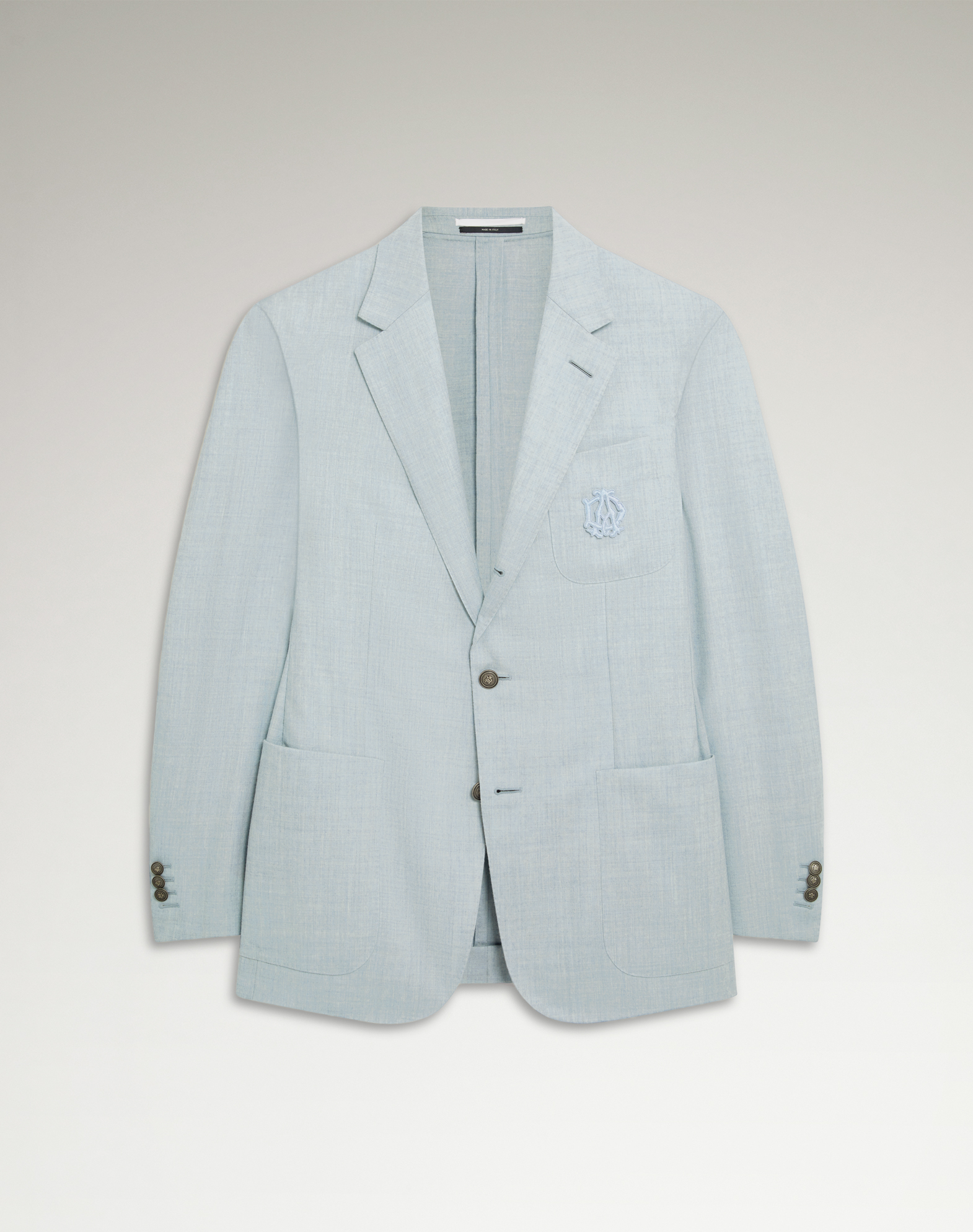 DUNHILL SUPERFINE MERINO WOOL FLANNEL SINGLE BREASTED JACKET