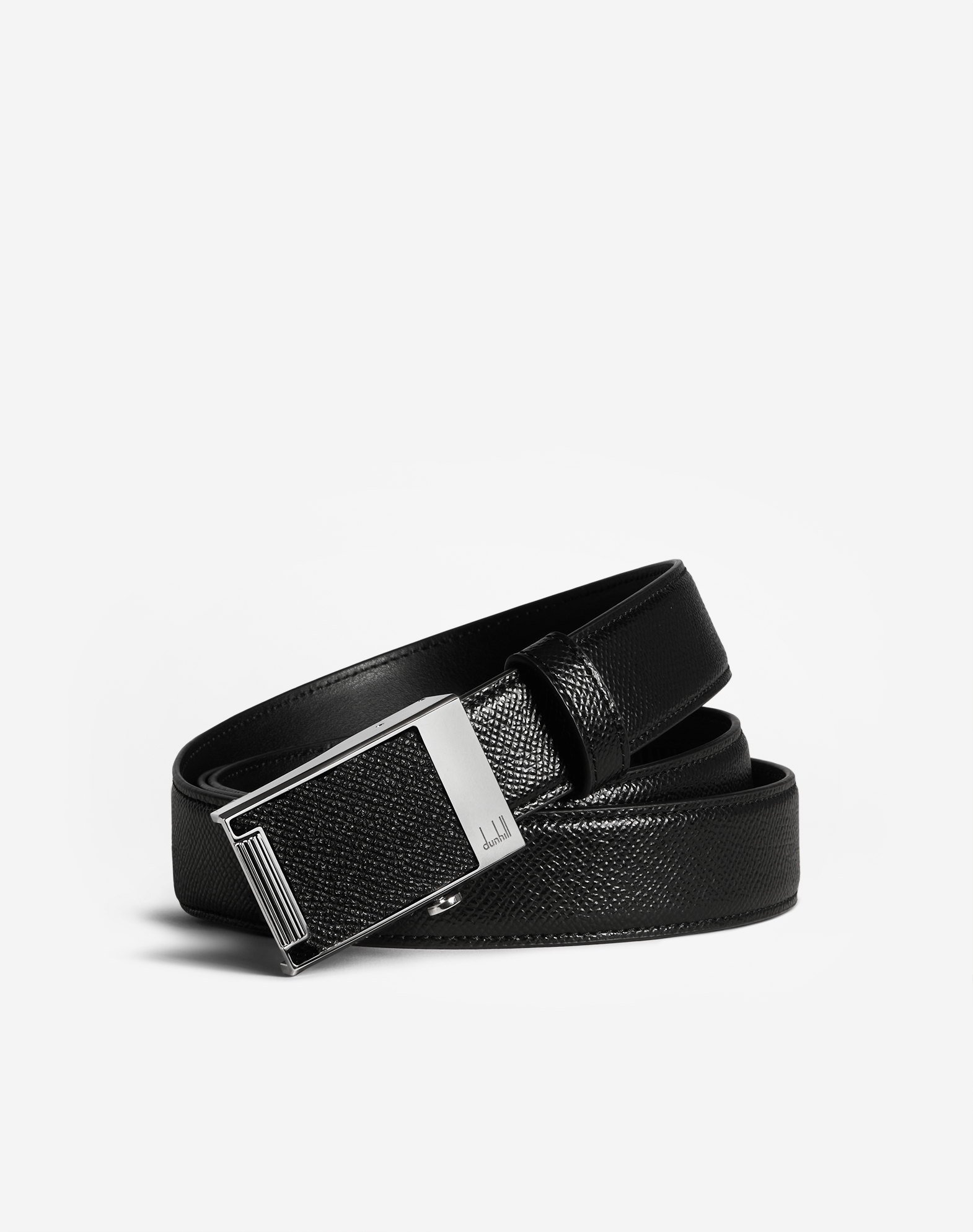 Dunhill 30mm Automatic Roller Buckle Cadogan Leather Belt In Black