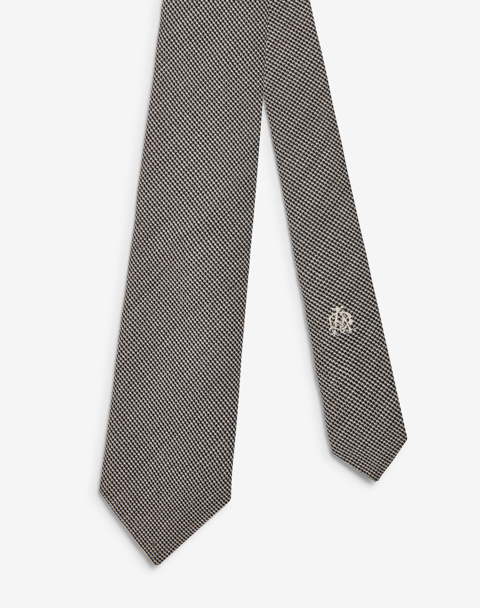 Shop Dunhill Silk Pinhead Woven Tie In Black